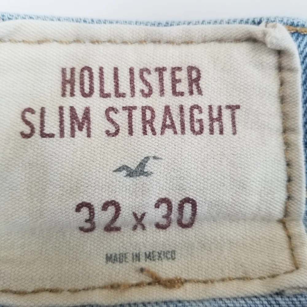 Hollister Slim Straight Jeans Tag 32x30 Actual 33.5-34x30.5-31